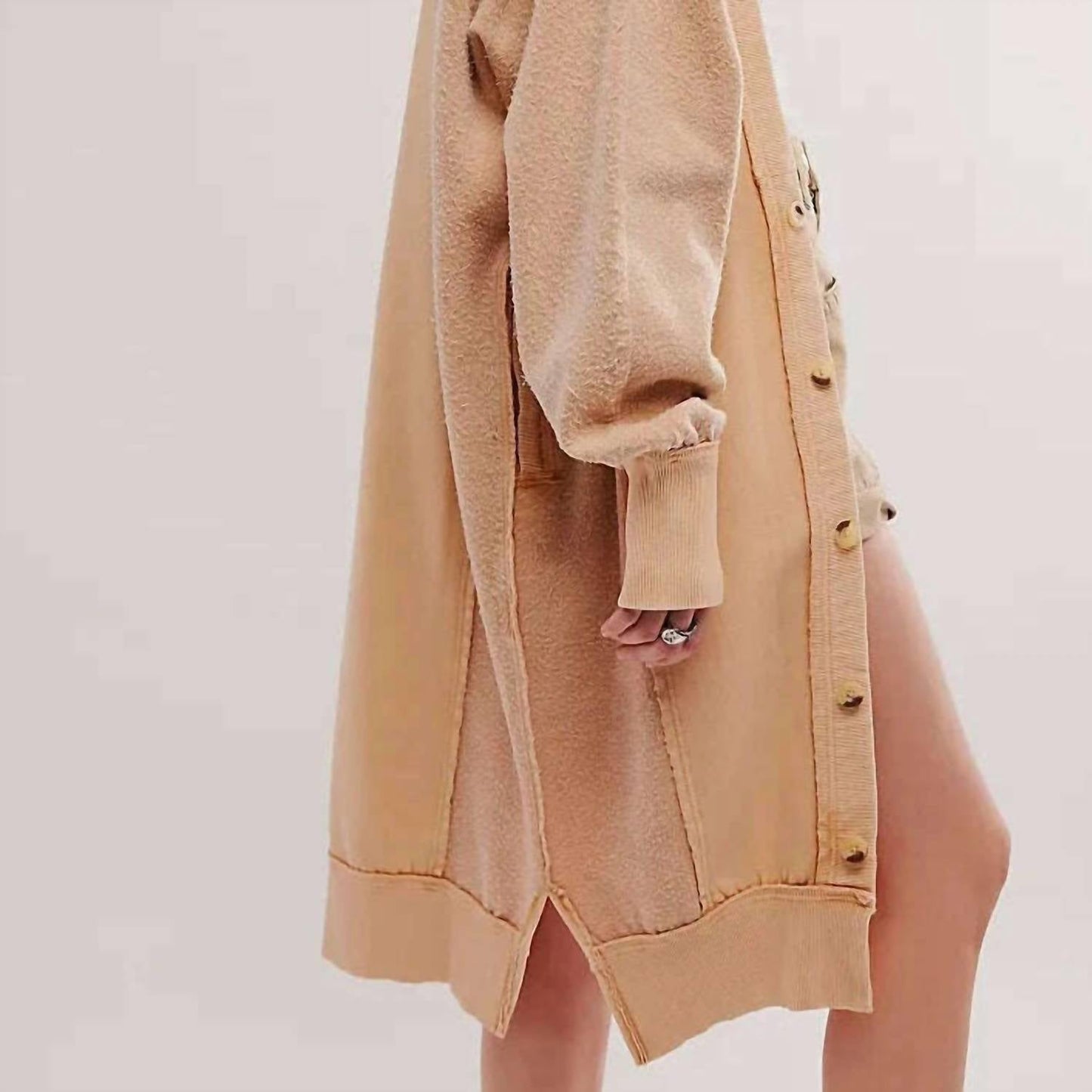 Free People - Knee-length Blue Cardigan