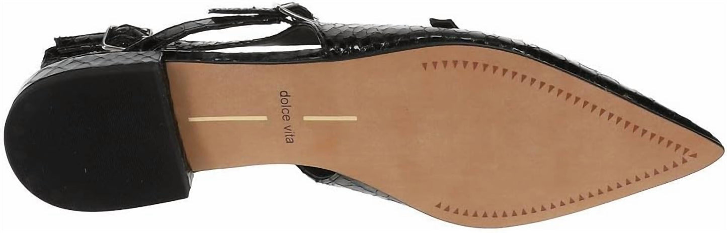 Dolce Vita - Women's Pamla Strappy Pointed Toe Buckle Ballet Flats