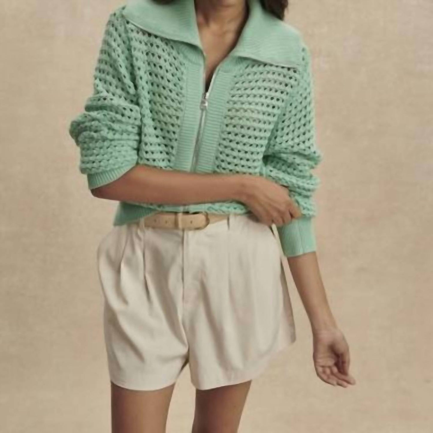 Varley - Eloise Full Zip Knit Sweatshirt