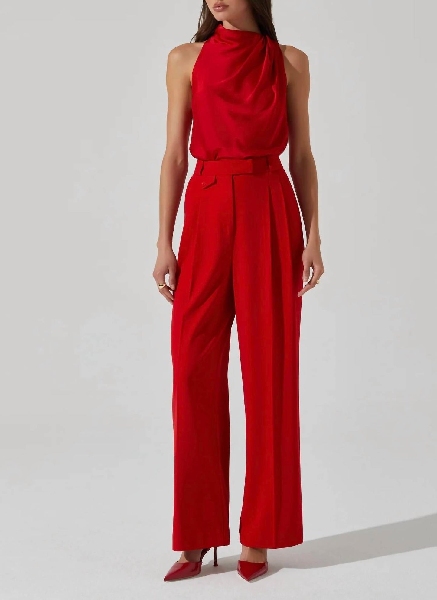 Astr - Bryony Linen Blend Pleated Pants