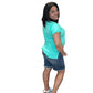 Risen - High Rise Distressed Mid Thigh Shorts