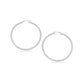 14k White Gold Polished Hoop Earrings (25 mm)