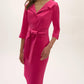 Joseph Ribkoff - Belted Stretch Taffeta Shirt Dress