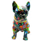 Interior Illusions - Painted Standing Flower French Bulldog w/Necklace - 11" tall - Interior Illusions Plus