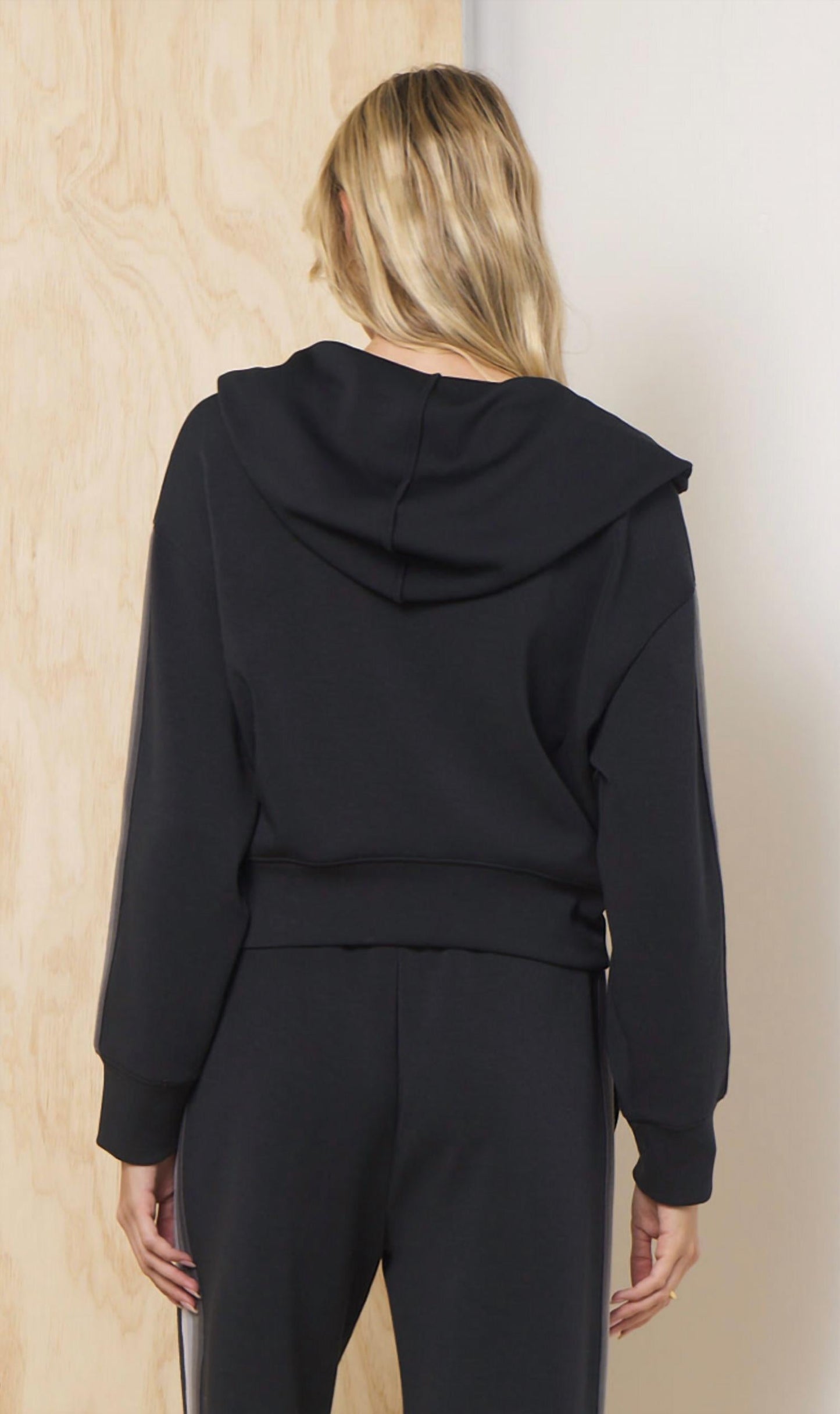 Vintage Havana - Striped Cloud Fleece Zip Up Hoodie
