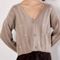 Apricot - Embroidered Hearts Cardigan