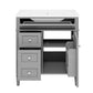 Bathroom Vanity With Top Sink, Storage Cabinet With 2 Drawers, Tip Out Drawer