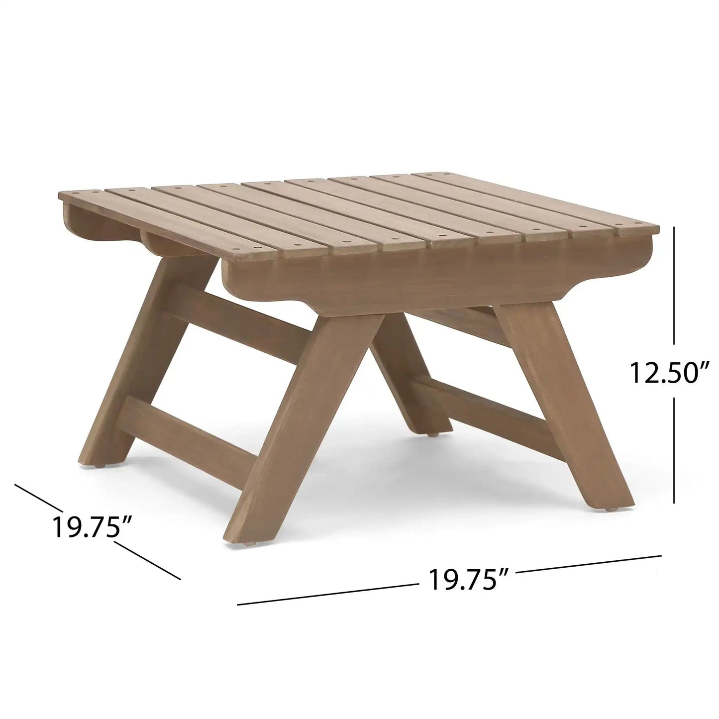 Sedona Outdoor Side Table With Open Slat Design