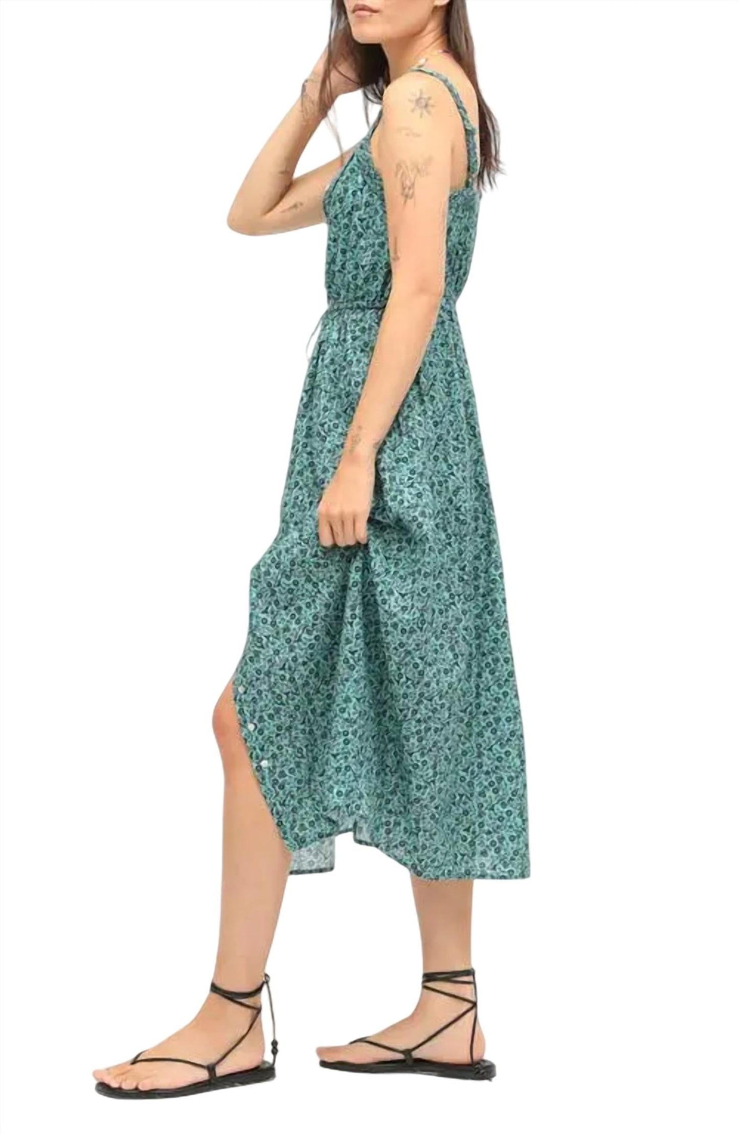 Electric & Rose - Quinn Pansy Print Midi Sundress
