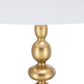 D15x29.5' Gold and White Table Lamp with Round Four Tiered Body