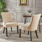 Cheney Contemporary Dining Chair Tufted Upholstery (Set of 2)