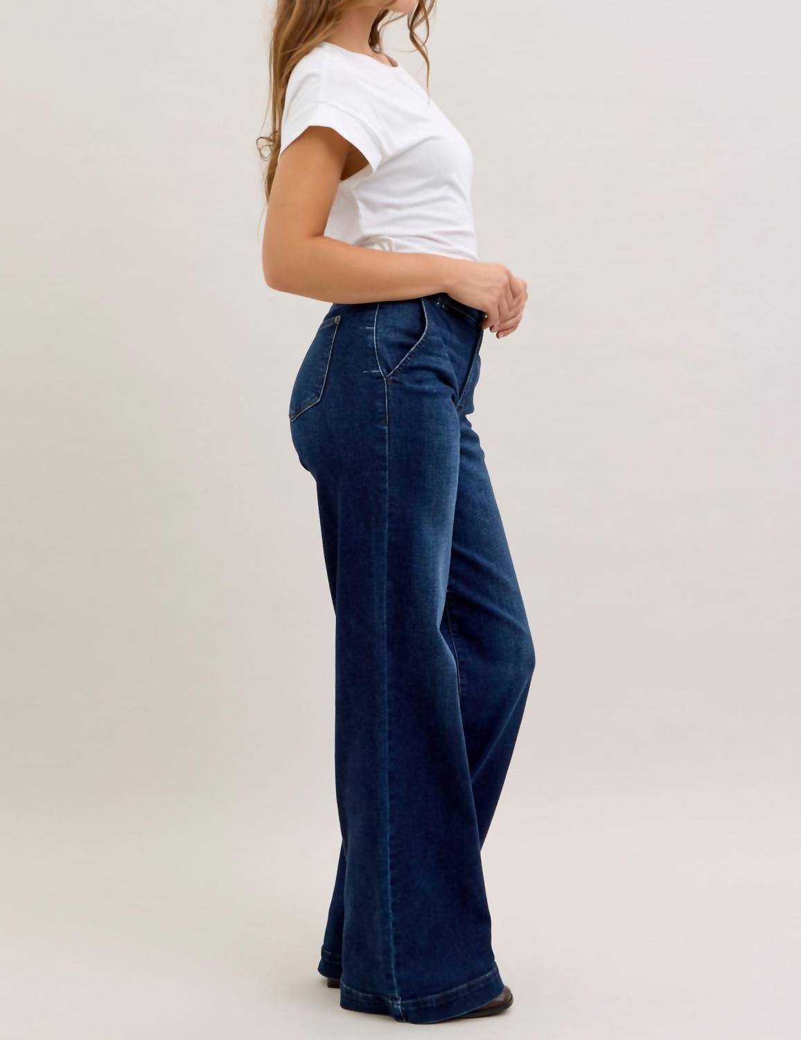 Judy Blue - High Waist Trouser Wide Leg Jeans