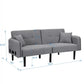 Modern Folding Ottoman Sofa Bed With Stereo System - Gray