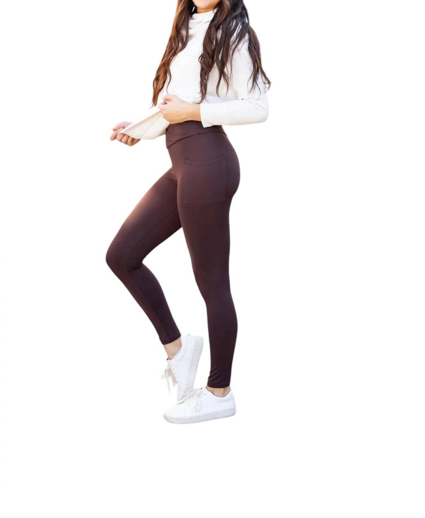 Julia Rose - Fleece Full Length Leggings With Pockets