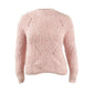 Freshman Juniors  Pointelle Chenille Sweater (L  Pink Rhinestone)