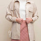 Edit By Nine - Faux Leather Oversized Button Down Shacket