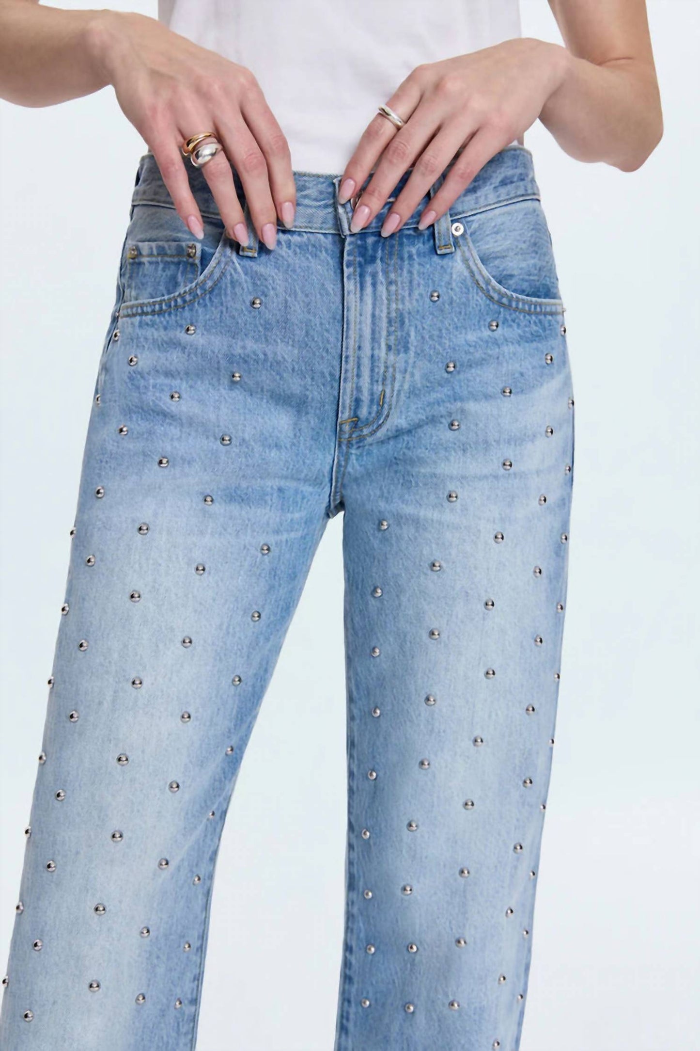 Pistola - Lexi Mid Rise Bowed Straight Jeans