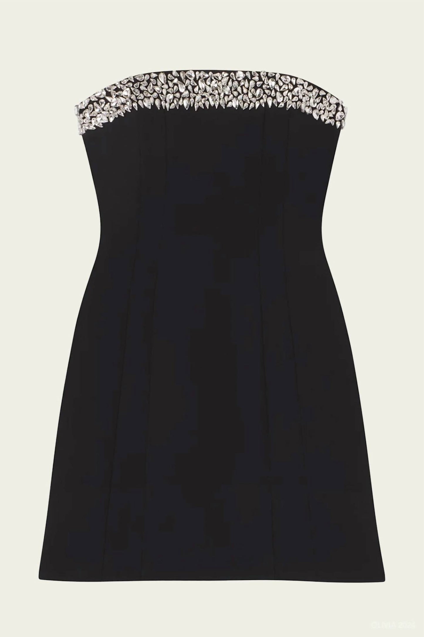 ए.एल.सी. - एल्सी स्ट्रैपलेस एम्बेलिश्ड मिनी ड्रेस