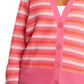 &Isla - Posey Open Stitch Stripe V-cardigan