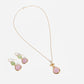 Avenue Chic - Women's Tiny Orchid Drop Pendant Necklace