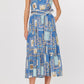 Current Air - Tessa Sleeveless Coastal Print Midi Dress