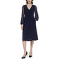 Jessica Howard Women's Petite Midi Dress with Chiffon Sleeves