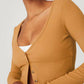 Alo Yoga - Whisper Ribbed Cropped Cardigan Sweater