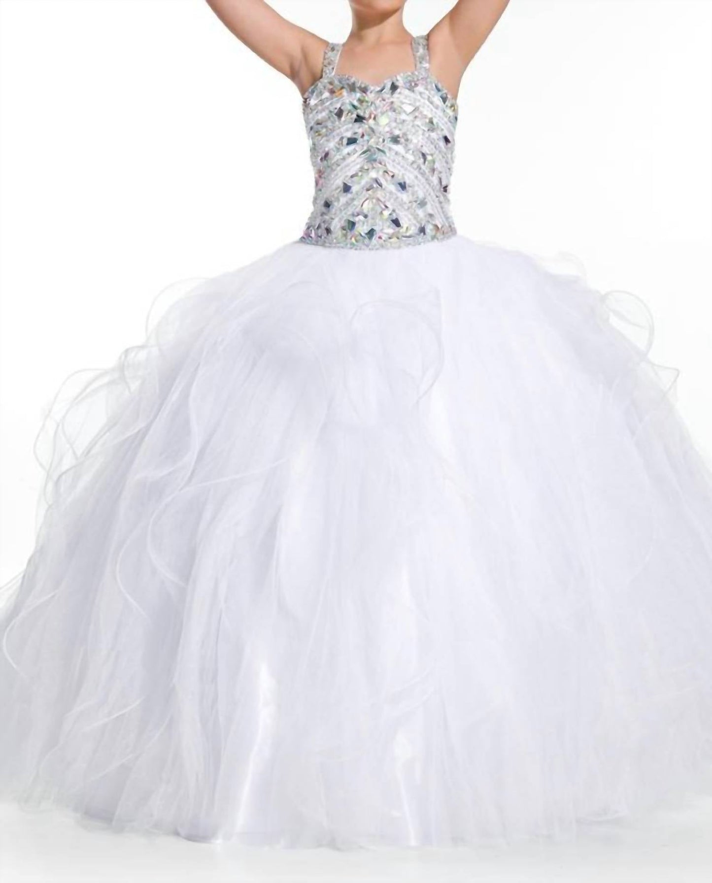 Rachel Allan - Beaded Crystal Pageant Ball Gown