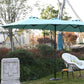 14.8 Ft Double Sided Outdoor Umbrella Rectangular Large with Crank (Light Green)