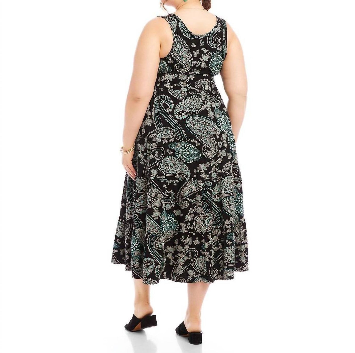 Karen Kane - Sleeveless Tiered Midi Dress - Plus