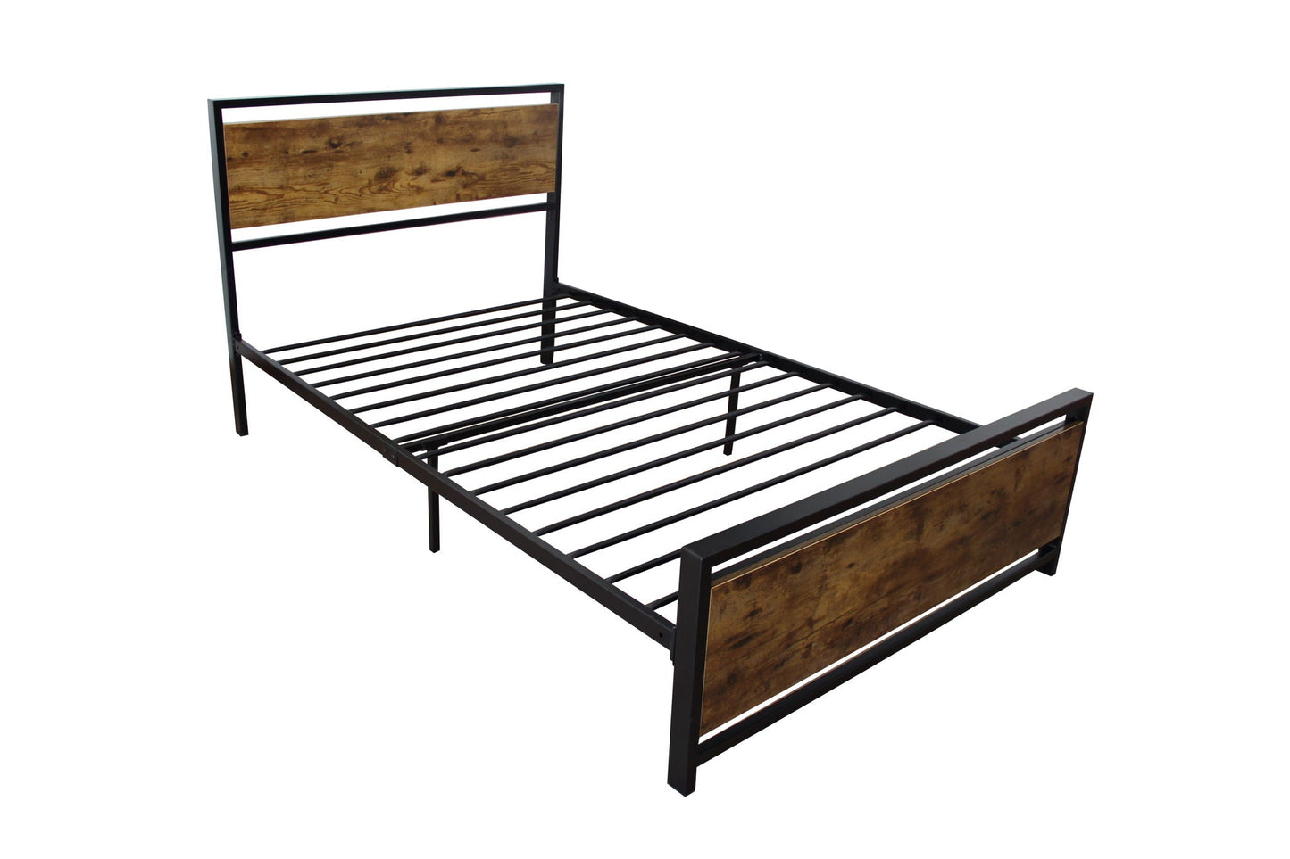 Twin Size Metal Bed Frame, Modern Style and Comfort - Black