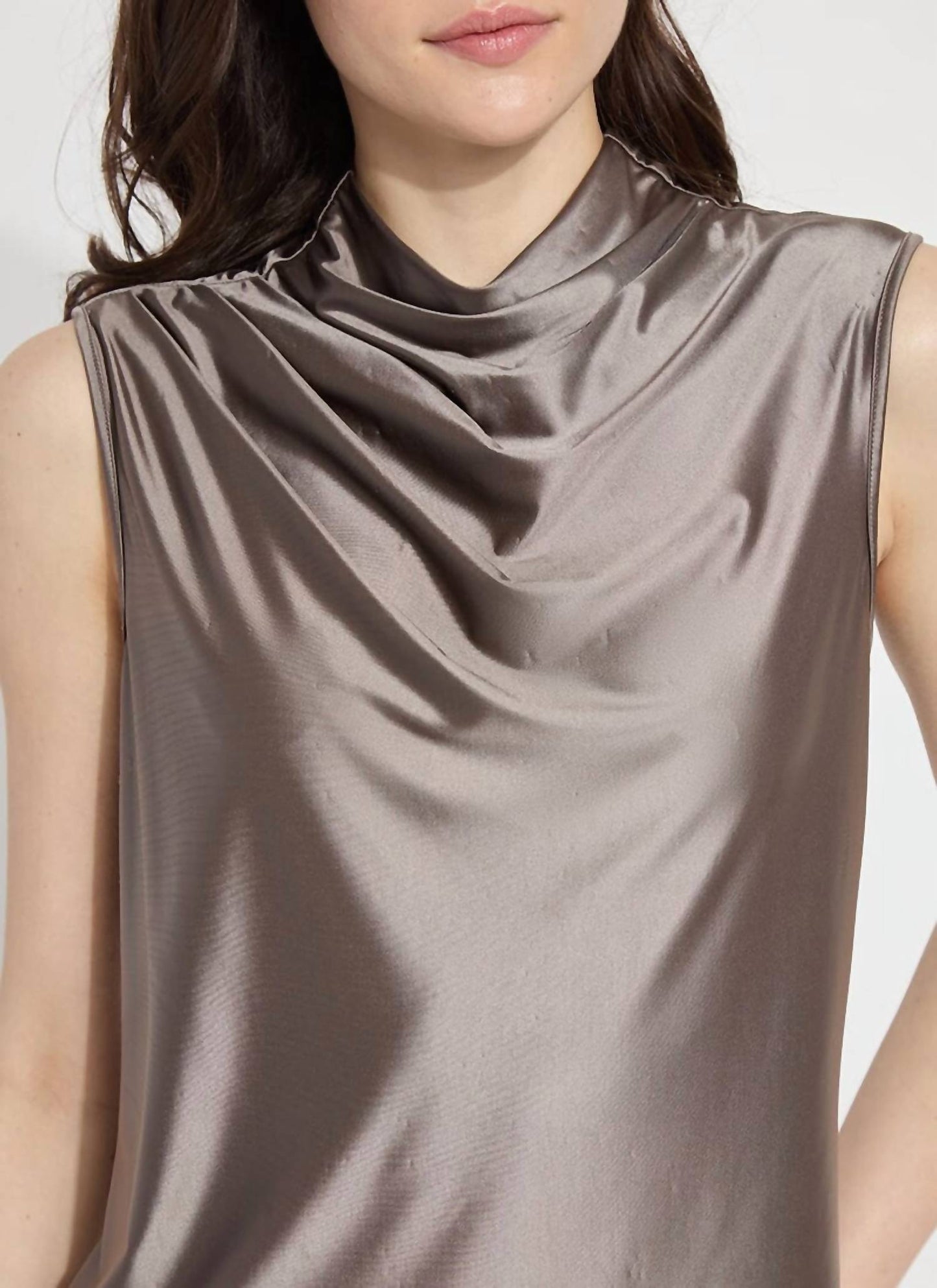 Lysse - Irina Satin Turtleneck Top
