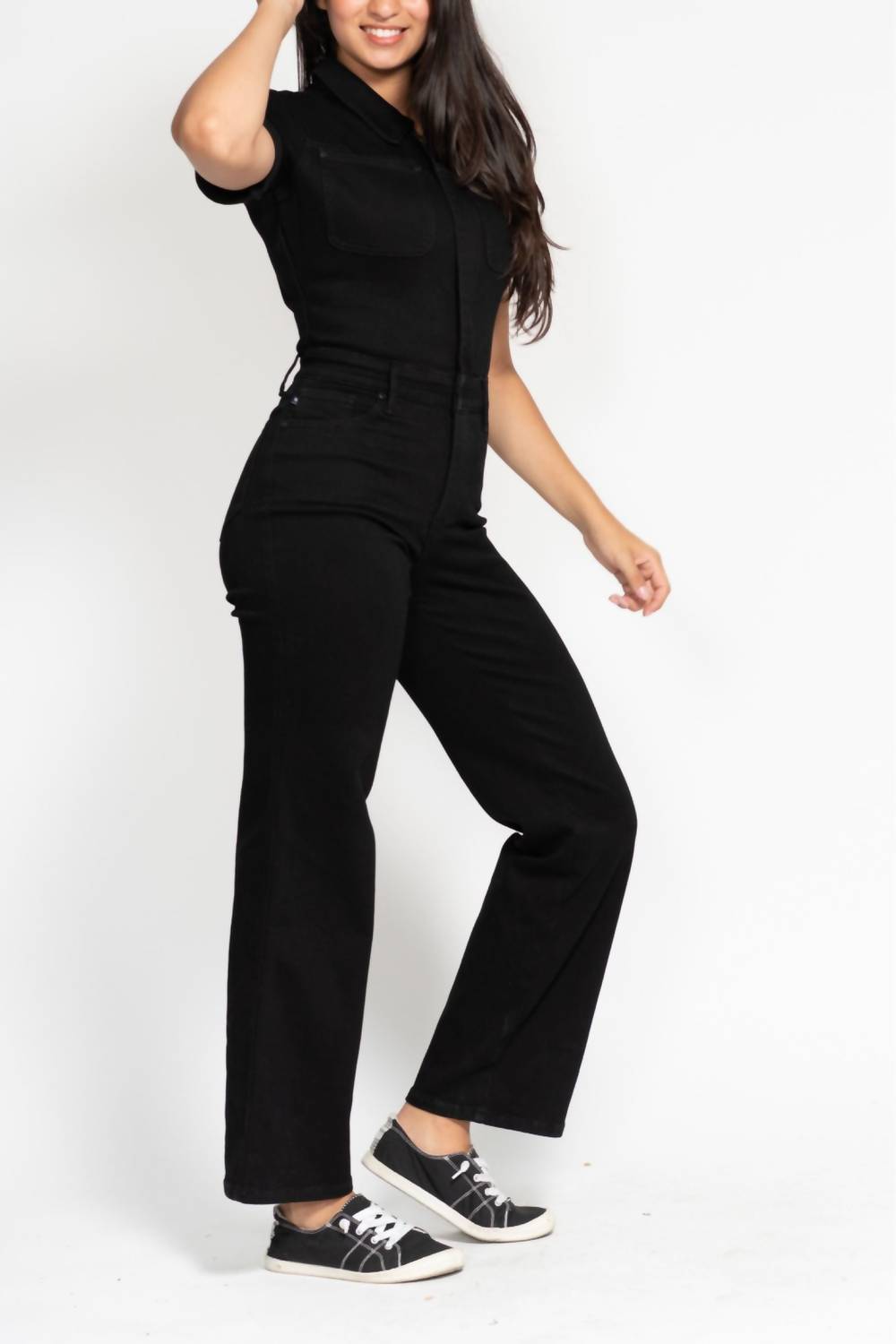 Judy Blue - High Waist Tummy Control Jumpsuit Straight Leg Jeans