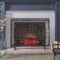 Dorothy Modern Single Panel Iron Fire Screen