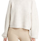 Topshop Mixed Stitch Balloon Sleeve Crop Sweater