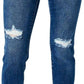 Judy Blue - Mid-rise Destroyed Knees Slim Jeans