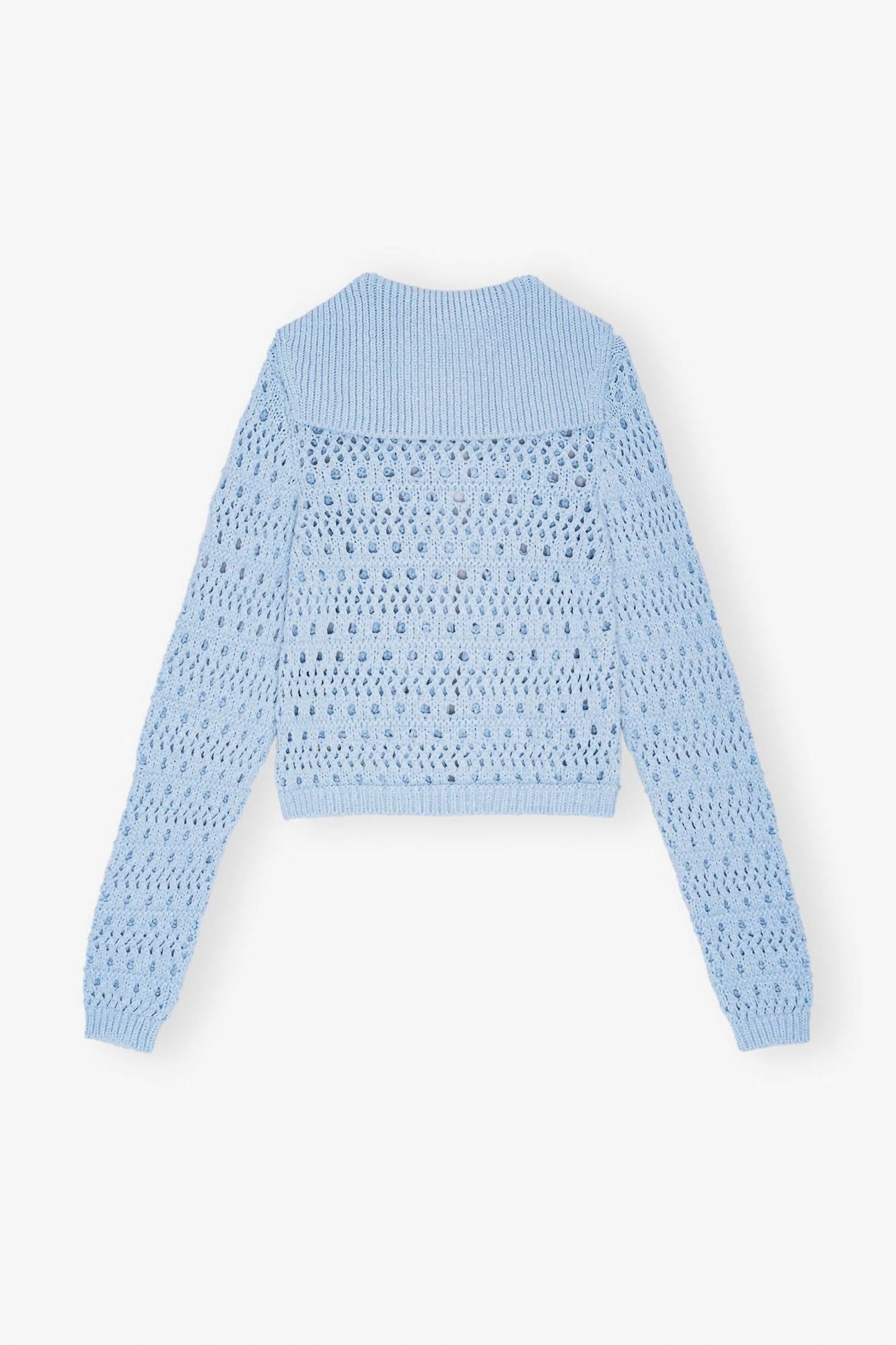 Ganni - Cotton Mix Tie String Cardigan