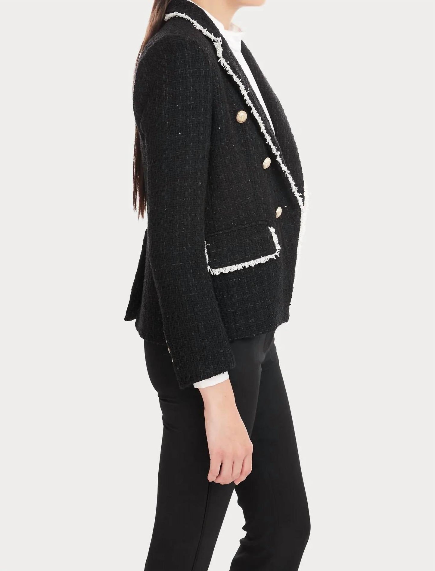 Generation Love - Lila Contrast Tweed Blazer