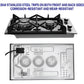 2 Burner Stainless Steel Gas Cooktop with Grates