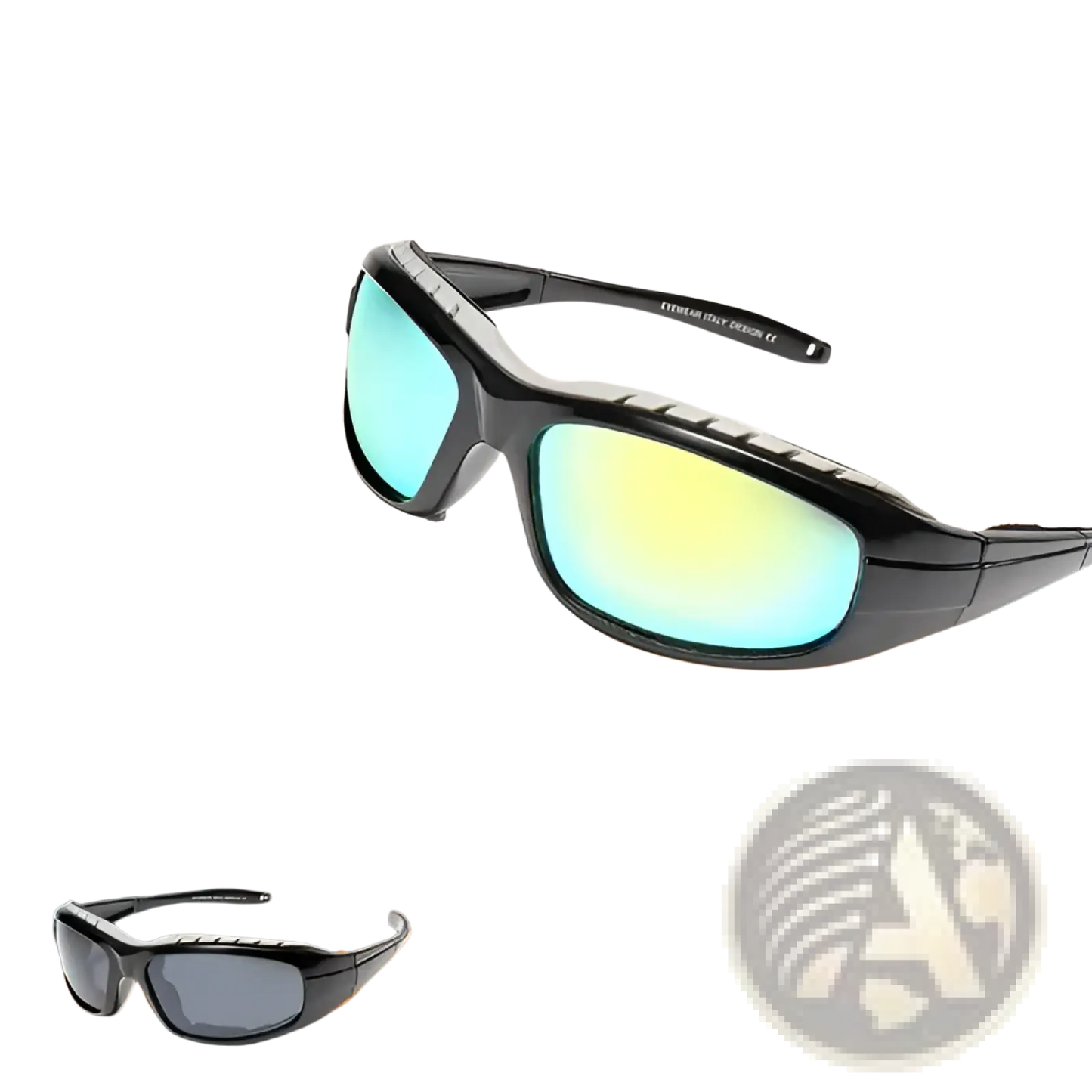 2 Pack Padded Motorcycle Riding Glasses with Uv400 Mirror Lenses