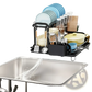2-tier Dish Drying Rack with Drainboard and Wood Board