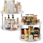 2-tier Rotating Spice Rack Clear Acrylic Turntable Pack of 2
