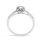 14K White Gold 1/5 Cttw Diamond Oval Shape With Halo Engagement Ring (H-I Color, I1-I2 Clarity) - Size 7