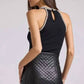 Generation Love - Crystal Trim Rib Halter Top