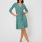 Leota Women's Perfect Wrap 3/4 Sleeve Dress Blue