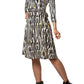 Leota Perfect Wrap Dress in Inky Zebra Black Size XL