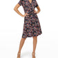 Leota Women's Perfect Wrap Cap Sleeve Dress Black