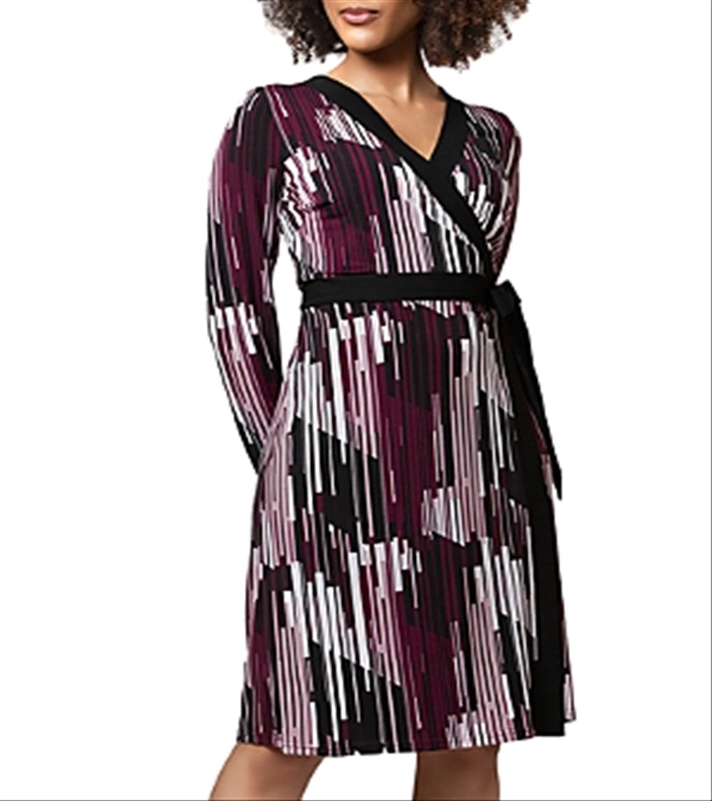 Leota Women's Kara Wrap Dress Purple Size Small