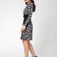 Leota Women's Kara Long Sleeve Wrap Dress Black