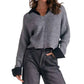 Elan - Little Stevie Layered Sweater/Shirt Combo